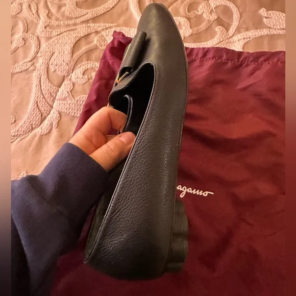 Salvatore Ferragamo Black Leather Loafers - Picture 2 of 5